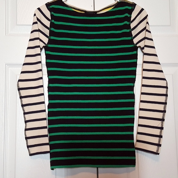 J. Crew Waffle Knit Stripe Long Sleeve Top - Picture 3 of 8